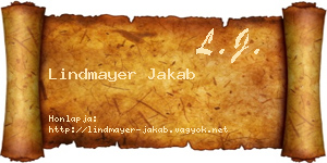 Lindmayer Jakab névjegykártya